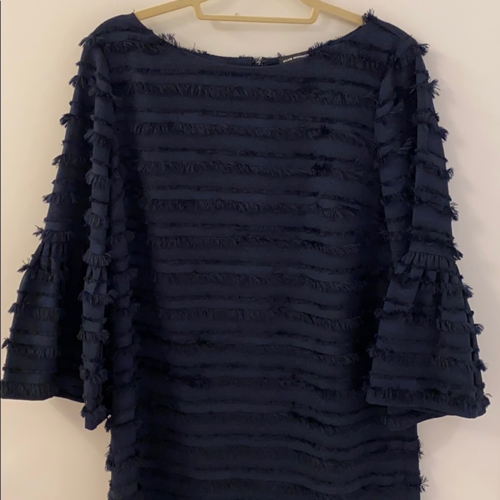 Club Monaco Navy fringe dress